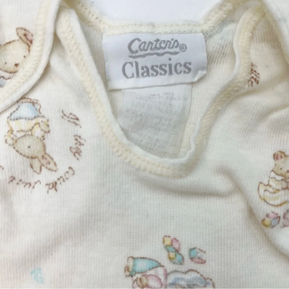 Vintage Carters Classics One Piece Bodysuit 0-3 Months